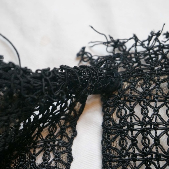 Alexander Wang | Lace T-shirt w.  Raw Edges Black - Picture 6 of 8